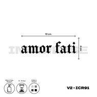 V2-ICR91 Amor Fati Tattoo Chromogenic Ink Temporary Tattoos by Inkcreas