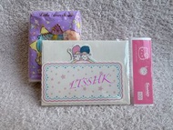 2000年 賀卡 心意卡 message card  Sanrio little twin stars twins star Kiki Lala