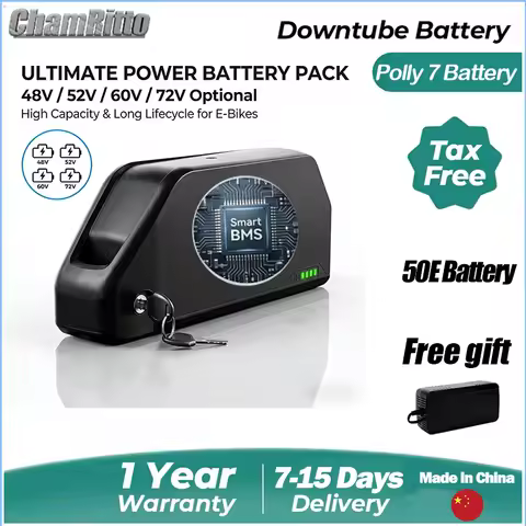 Electric Vehicle Bicycle cham rider Battery 36v48v52v60v72v 30 40ah 50 60ah Batterij Lower Tube 2170