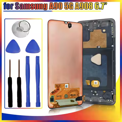 Super AMOLED LCD for Samsung Galaxy A90 5G LCD Display Touch Screen Assembly Replacement for Sasmsun