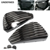 Motorcycle Oil Tank Side Battery Cover Fairing Guard Black For Harley Sportster Nightster XL Iron 88