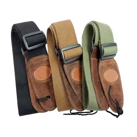 Cowhide Head Cotton Guitar Strap Electric Guitar Folk Guitar Acoustic Guitar Universal Guitar Strap