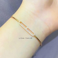 Gelang emas asli kadar 700 70 16k permata chain love tiffany n co gold