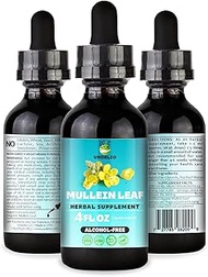 Mullein Leaf Liquid Extract 4 fl.oz. Vegan Supplement Help Respiratory & Digestive Function-Organic,