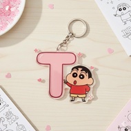 6 SINE cute and rosy Shin Chan letter keychains, letter set