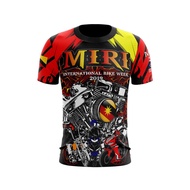 Miri International Bike Week Malaysia Sublimation T-shirt Microfiber Jersey Ready Stock