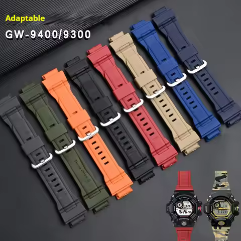 Strap for Casio G-Shock GW-9400 GW-9300 G-9300 Silicone Rubber Men Replacement Camouflage Waterproof
