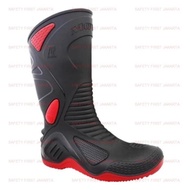 (Allthebest) AP BOOTS AP MOTO 2 BLACK RED BIKER BOOTS SIZE 39 44