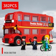 Sluban 0708 London Bus School Bus City Racing Car Series Minifigures Bricks Toys for Children Compat