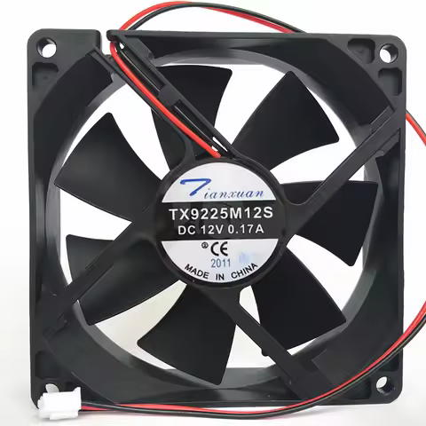 TX9225M12S DC 12V 0.17A 90x90x25mm 2-Wire Cooling Fan