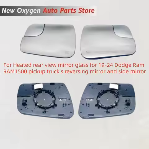 For Heated rear view mirror glass for 19-24 Dodge Ram RAM1500 pickup truck's reversing mirror and si