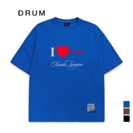 DRUM | ULTRAMAN I love Ultraman KL Silicon Patch Oversized Tee- Blue/Brown/Black