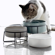 〖glistening shop〗   PotterPet ชามอาหารแมวให้อาหาร Dishraised ยืนลูกแมวสุนัขป้อนน้ำอุปกรณ์เสริมที่ทนทาน