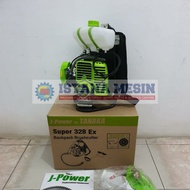 MESIN BABAT RUMPUT POTONG RUMPUT J POWER BY TANAKA BRUSH CUTTER 328 EX