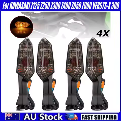 4X Turn Signal Indicator For KAWASAKI Z125 Z250 Z300 Z400 Z650 Z900 VERSYS-X 300