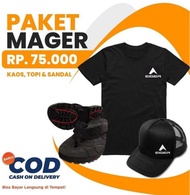 PAKET Hemat Kaos + Topi + SandAL / kaos distro pria / topi eiger / sandal eiger / kaos eiger pria ke