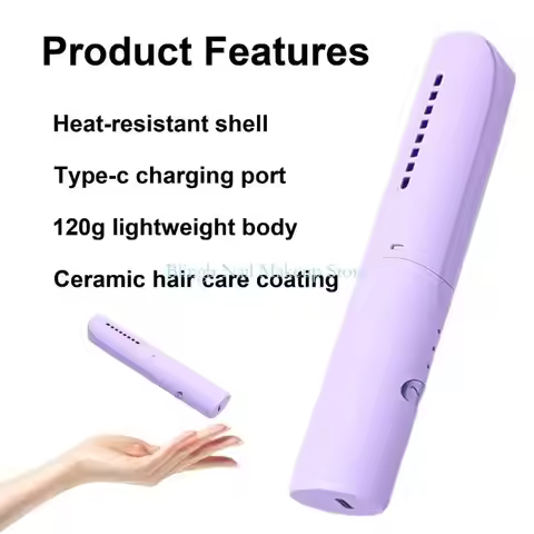 28TA Hair Straightener Brush,Cordless Hair Straightener Comb Hair Straightening Brush for Womens Wit