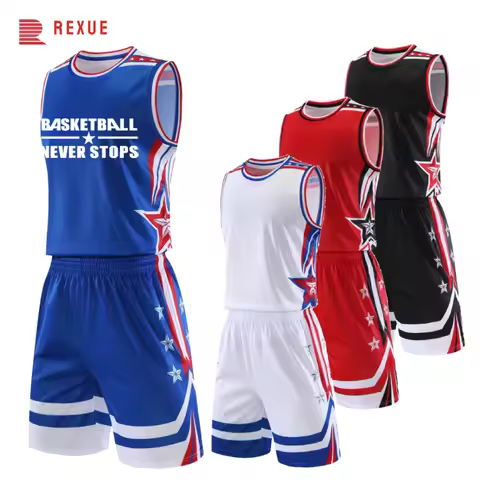 Sublimation Printing Basketball Set For Men Kids 6XS-8XL Big Sizes Custom Ball Jersey Teamwear Whole