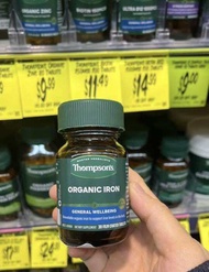 Viên uống bổ sung sắt hữu cơ Thompson’s Organic Iron 24mg 30 Tablets