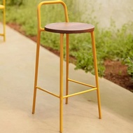 Stool Bar Modern Simple Home Use High Foot Stool Outdoor Stackable Bar Stool Industrial Style Back B