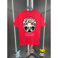 T-shirt Evisu/ Baju-T Evisu Uniseks T-shirt Bercetak Lengan Pendek Baju-T Pasangan T-shirt mewah unt