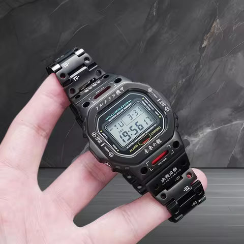 DW-5600 Mecha Set Mod Kit Metal Case Strap for Casio G-SHOCK DW5600 GW-B5600 GWX-5600 MechWarrior St