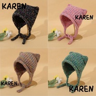 KARENGOODS Knitting Cap, Thicken Ear-protected Cat Ear Hat, Fashion Keep Warm Cute Cat Ear Beanies C