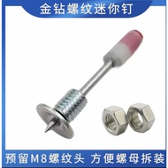 Heeman4u Manual Steel Nails Gun Set And Mini Threaded Cannon Nail M8 with Threaded Nail Screwable Nu