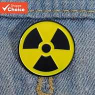 Creative Radioactive Radiation Logo Brooch Badge Backpack Denim Fashion Accessories Trend Metal Pins