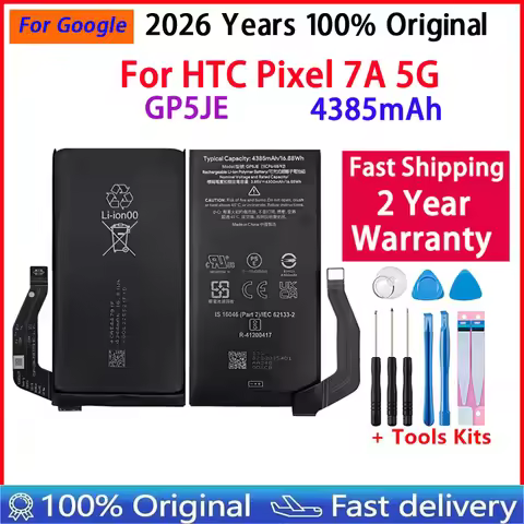 2026 Years New 4385mAh GP5JE Battery For HTC Pixel 7A 5G Phone Replacement Battery GP5JE For Google 
