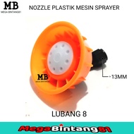 Nozzle sprayer kabut pertanian kepala spuyer semprotan pertanian plastik lubang 8 PLASTIK
