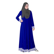 Jubah Ankara Turkish Stylish Abaya Dress Bottom Lace Design - Ankara Lace