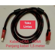 HDMI to HDMI cable, cable length 1.5 meters