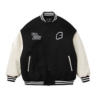 FPA COLOR-BLOCKED PATCHWORK BASEBALL JACKET