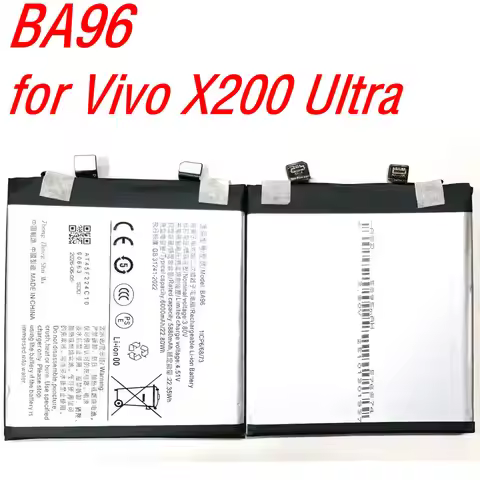 New 3.80V 5580mAh BA96 High Capacity Battery For Vivo X200 Ultra Mobile Phone 1ICP9/68/76