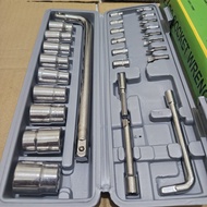 PAKET 3 SET !!! Kunci Pas / Shock / Sok 27 Pcs + Kunci T TEKIRO 8-10-12-14 mm + Kunci L Set 9 Pcs ( 