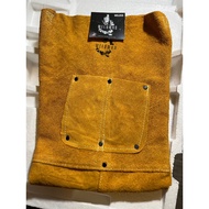 เอี๊ยมงานเชื่อมกันสะเก็ด เสื้อเอี๊ยมหนังเต็มตัว เอี๊ยมหนังกันสะเก็ด ยี่ห้อ Weldman สีน้ำตาล จำนวน 1 