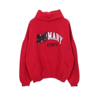[Used] Balenciaga BALENCIAGA Hoodie MANY KISSES 761458 RED Cotton Hoodie Unisex Unused