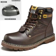 【With box】Caterpillar Steel-Toe Men Shoes Safety Shoes For Men's Leather Work Boots Size 40-45