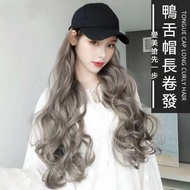 Store Manager Recommended⌛Hat Wig All-in-One Female Summer Thin Style Cap Baseball Cap Long Curly Ha
