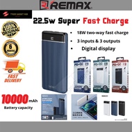 REMAX Powerbank 10000mAh/ 20000mAh 22.5W PD+QC Super Dual Output Slim LED Display