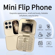 I16pro i17pro MTK Mini Folding Function Machine Flip Old Man Button Mobile Phone Pocket Female Uniqu