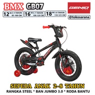 Genio GB07 Fatbike BMX Kids Bike 2-8 Years Fat Tire 12 16 18 Inch x 3.0 Steel Frame Assisted Wheels