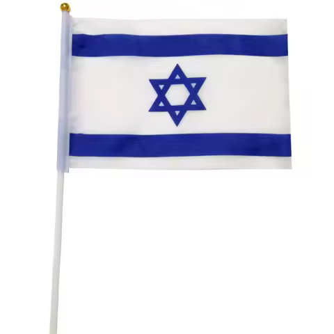 10 Pcs/lot Israel Hand Waving Flags 14x21cm Israel Flag Wholesale