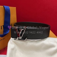 紫鑽🌟誠信商家🌟💜全新Louis Vuitton LV Initiales 40mm 黑色壓紋牛皮皮帶送朋友 送禮 節日禮物