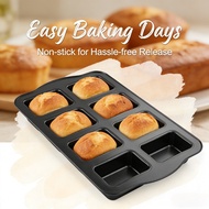 8 Cavity Mini Loaf Pan Non-stick Bread Pan Carbon Steel Brownie Pan Versatile Small Bread Loaf Pan
