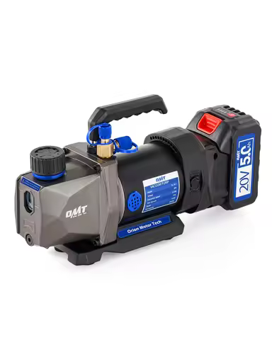 OMT 3CFM Cordless Single-stage Vacuum Pump 20V w Lithium Battery Air Conditioner h 5000 mAh Battery 