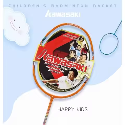 Kids junior Full carbon fiber badminton racket super light strung children