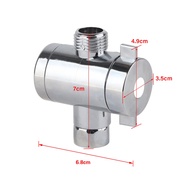 [herebuy] Multi Function 3 Way Shower Head Diverter Valve G1/2" Switch Adapter Valve For Toilet Bide