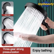 TOPBEAUTY Large Panel Shower Head, 3 Modes Adjustable Water-saving Sprinkler, Universal High Pressure Multi-function Handheld Shower Sprayer Bathroom Accessories